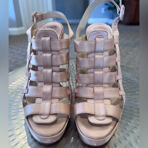 Christian Louboutin -Women's Strappy Stiletto Heels - Blush Pink Size 40 1/2